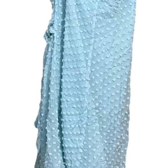 Alice + Olivia Sz 10 Katie Mint Swiss Dot Wrap Dress Silk Blend - Picture 4 of 7